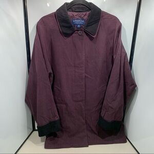 London Fog Limited Edition Trench Coat Jacket Size Large Purple